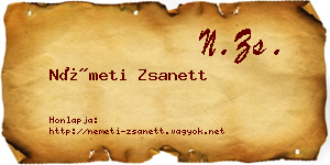 Németi Zsanett névjegykártya